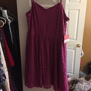 Purple Dress with Eyelets
